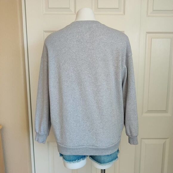 American Eagle striped oversized drop shoulder sweatshirt S - Picture 5 of 8
